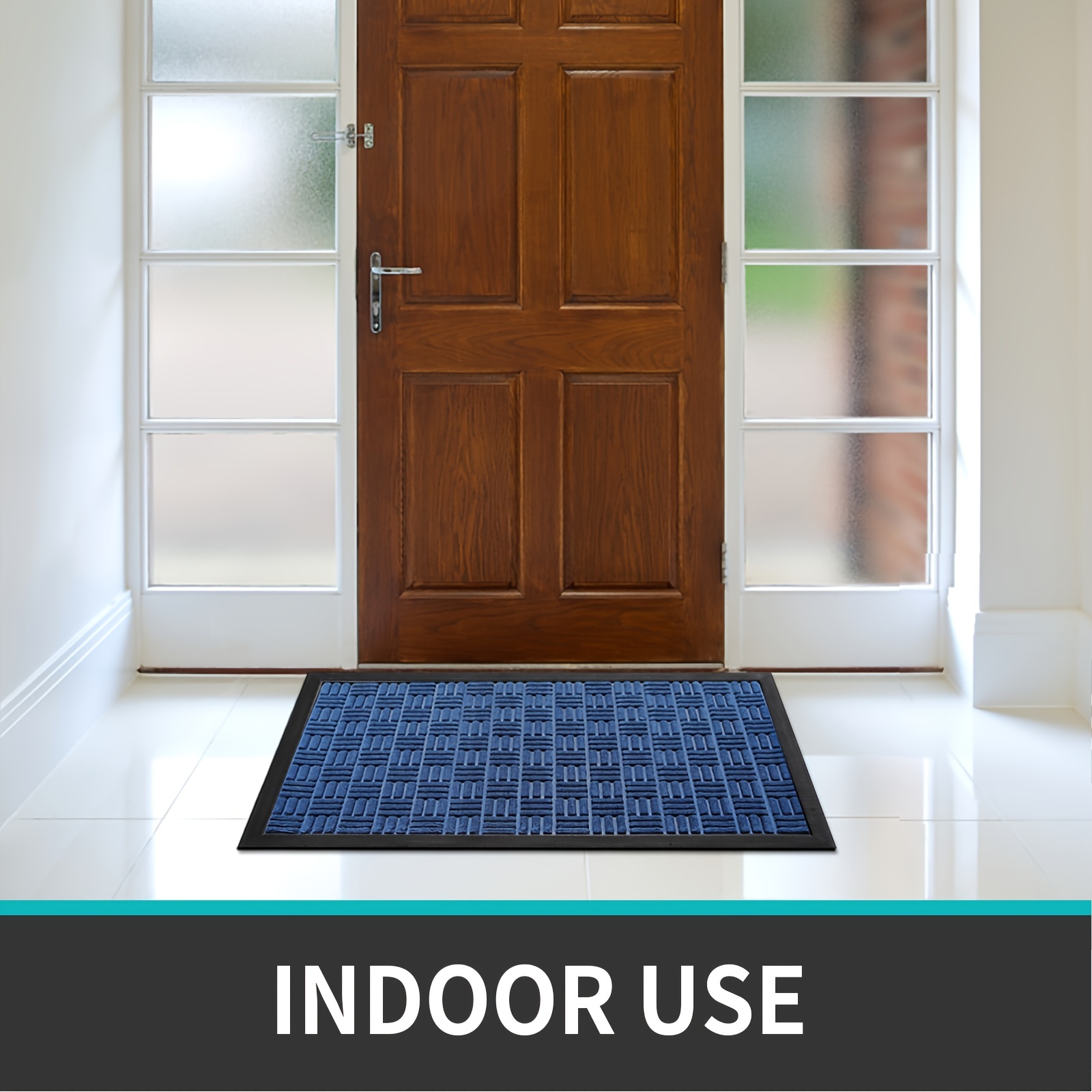 Indoor Door Mat Outdoor Front Entrance Doormat,small Heavy Duty Rubber  Outside Floor Rug For Entryway Patio Waterproof Low-profile, Grey - Temu