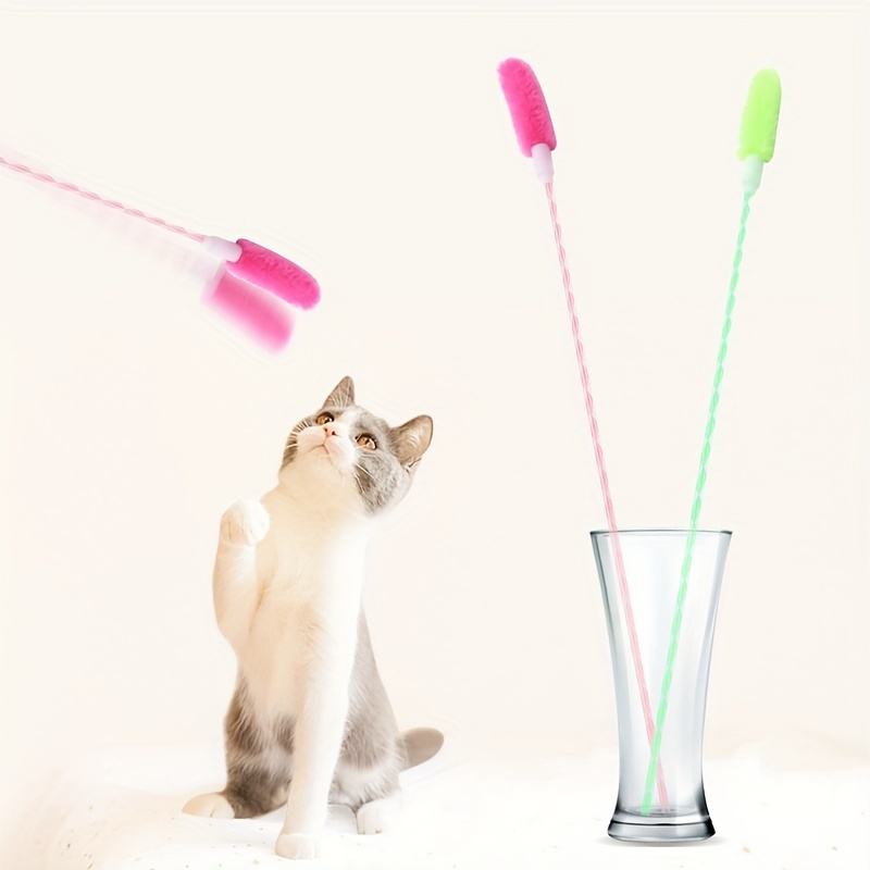 My Cat Playing with His Favorite Toy - a Drinking Straw - Funny Cat 