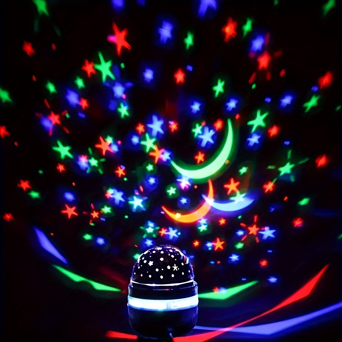 ANGELES DEL HOGAR Lampara nocturna proyector de estrellas para niños  giratoria