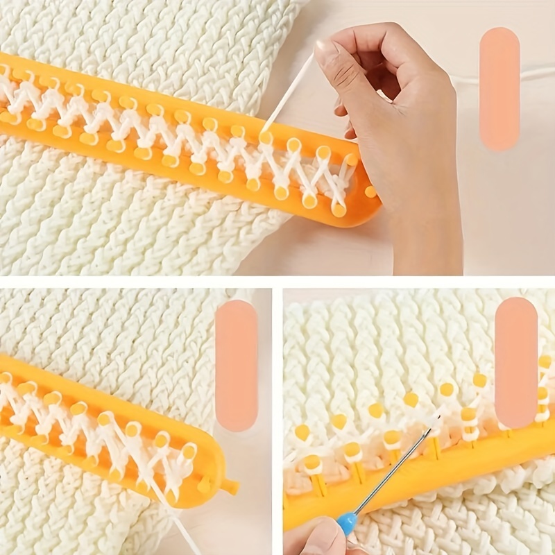 1 juego de telares de tejer telares de madera telar telares de tejido de  lana Kit de tejido de lana bufanda, sombreros, herramientas para hacer