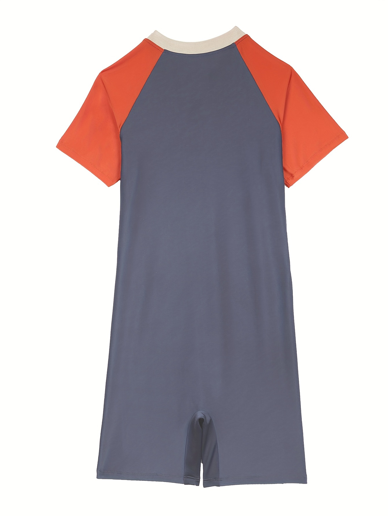 Girls Splicing Short Sleeve T-piece Swimsuit Bathing Suit for Beach Vacation