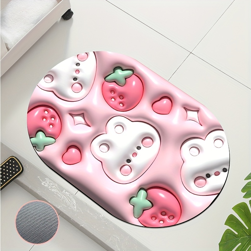 Small Fresh Expansion Flower Diatom Mud Floor Mat Bathroom