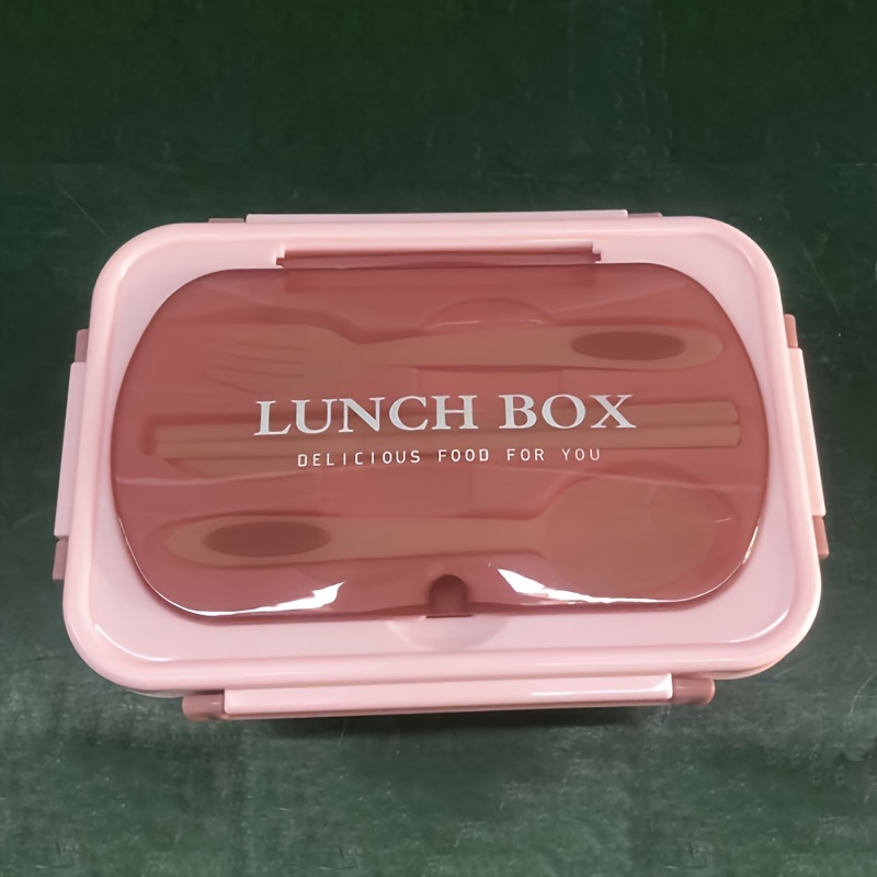 Lunch Box, With Cutlery Set, 3 Compartments Bento Box, Reusable Plastic  Food Container, Student Office Worker Indoor Outdoor Lunch Box, For Women  Men, Kitchen Accessories, Household Items - Temu