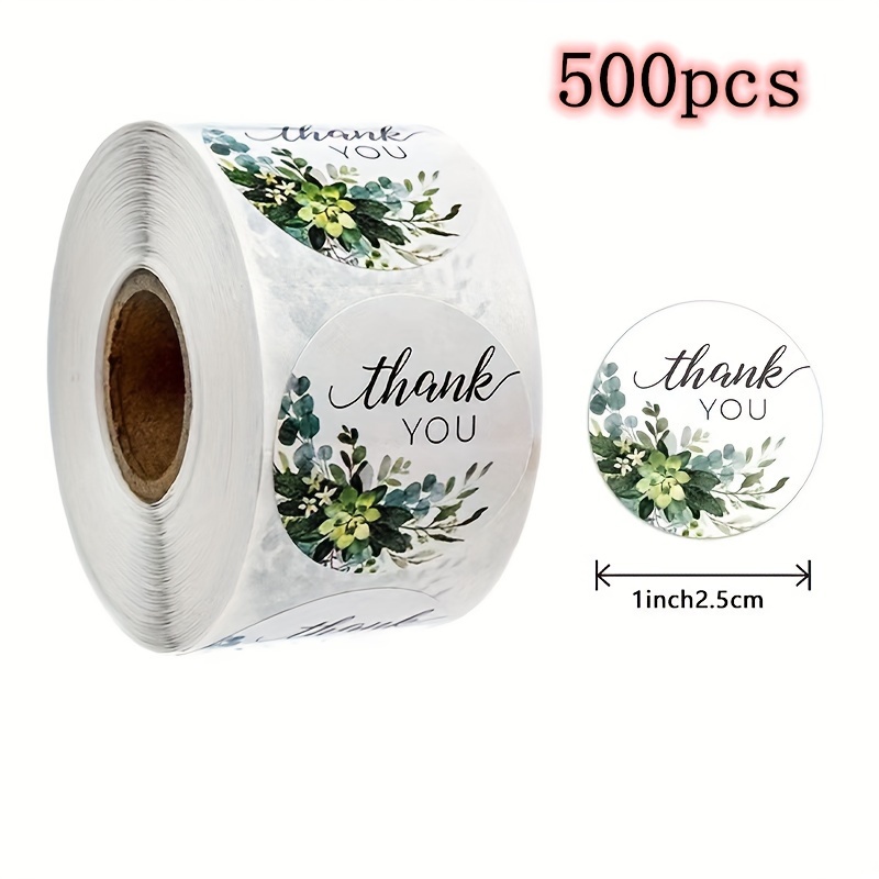 100-500pcs Floral DIY Decorative Thank you Stickers Envelopes