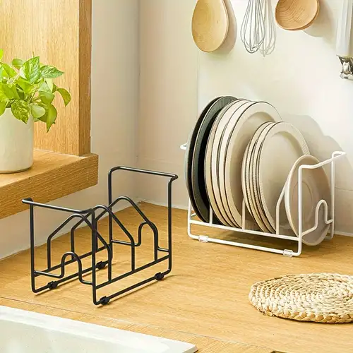 Kitchen Cabinet Organizer Dustproof Tableware Dishes Drainage Storage