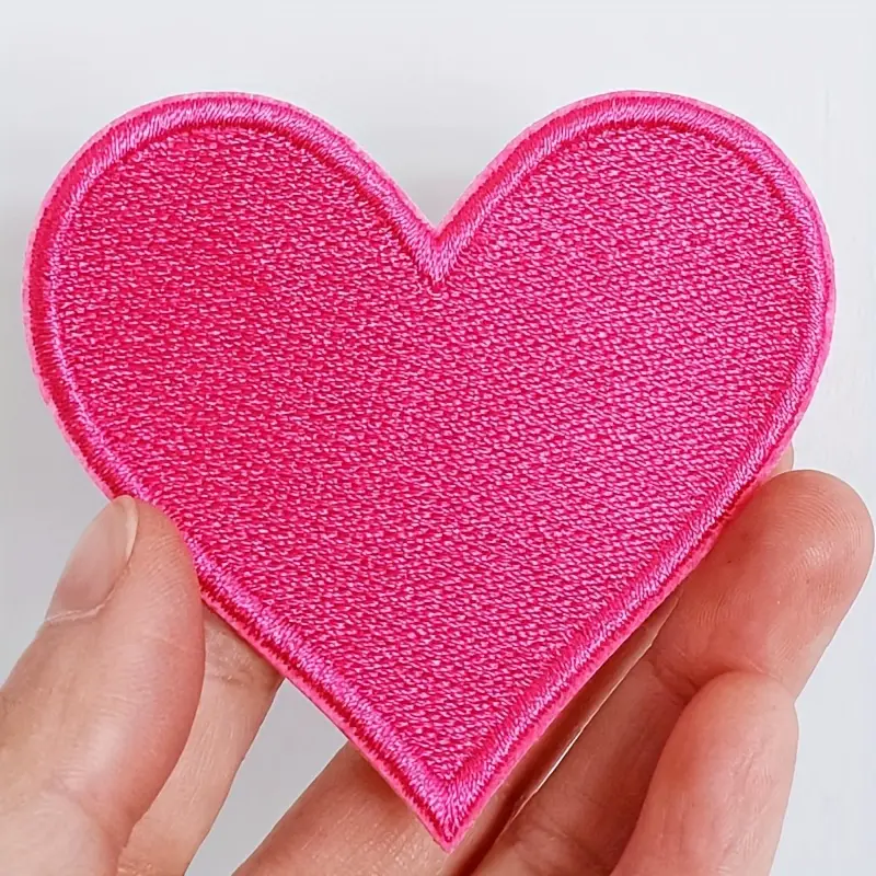 Heart Heart Embroidered Patches For Girls Iron On Sew On - Temu
