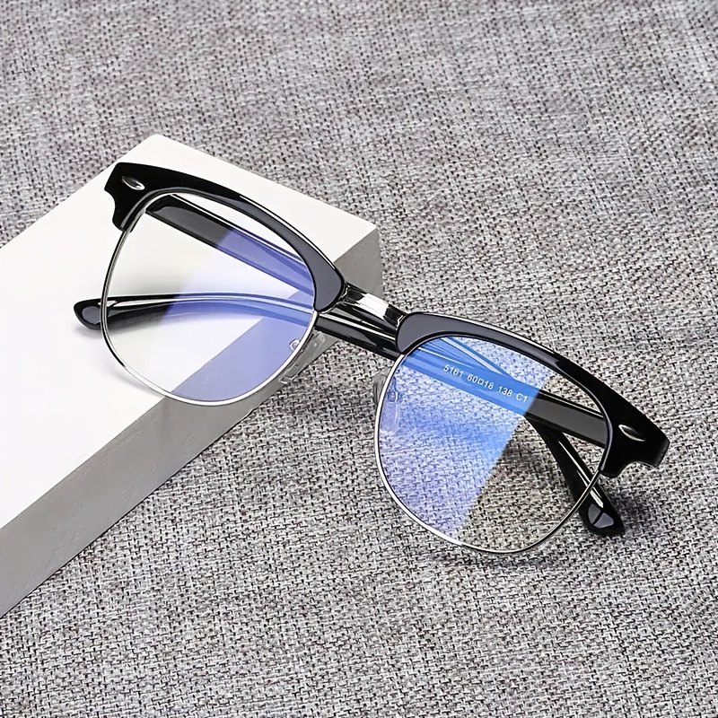 Blue Light Blocking Glasses Men Women Rectangular Frame - Temu