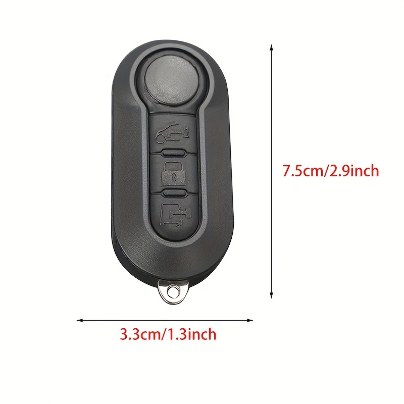 New Replacement Flip Key Fob Shell Case For Fiat 500 For - Temu