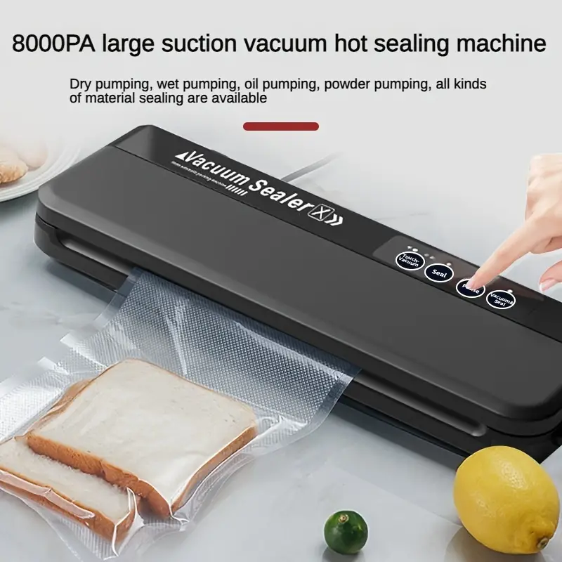 8000pa Suction, Fully Automatic Vacuum Sealer, Extended And
