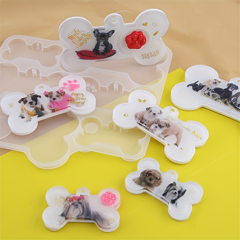 Kitten Claw Silicone Mold DIY Dog Tag Bone Shaped Keychain Pendant Epoxy  Resin Mold Craft Jewelry Making Tool Casting Mould