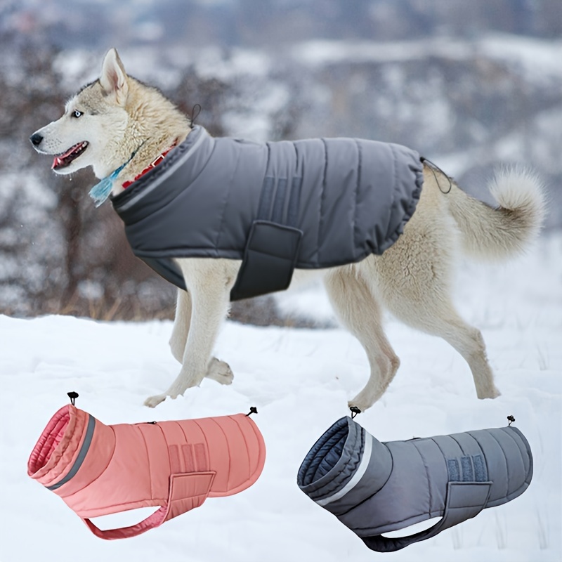 Warm Dog Jacket Zip Up Dog Vest Fluff Coat With Double D Ring Leash  Waterproof Dog Clothing Reflective Dog Snow Suit For Cold Weather - Pet  Supplies - Temu