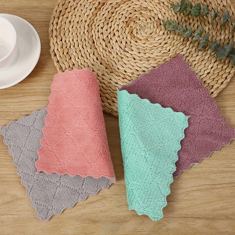 Super Absorbent Microfiber Kitchen Dish Cloth Double-sided