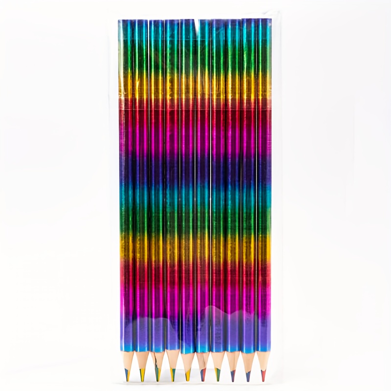 Rainbow Pencils Drawing Crayons Kawaii Colored Pencil Set - Temu