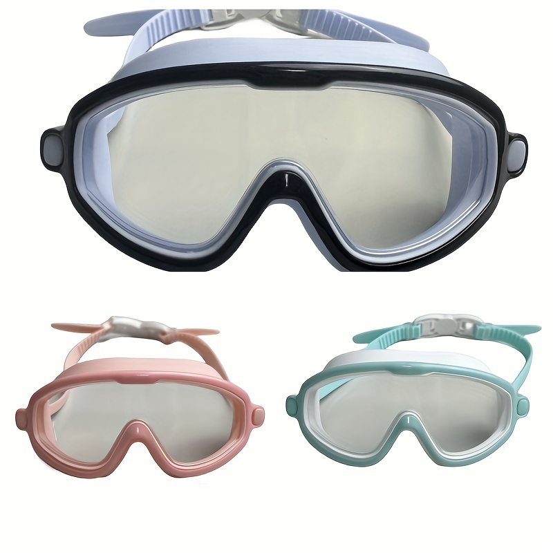 Gafas de natación, sin fugas, protección UV, marco grande, para adultos y  niños