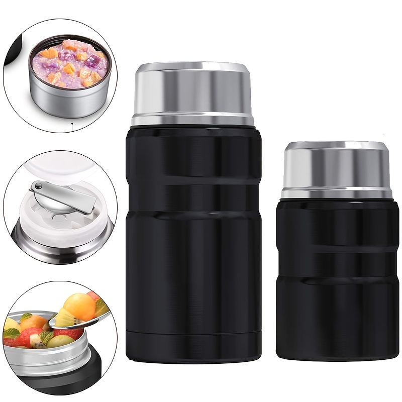 Insulated Food Jar, Stainless Steel Cylindrical Lunch Container, Thermal  Lunch Box, For Soup, Porridge, Salad And More, For School And Office,  Kitchen Accessories, Travel Accessories - Temu