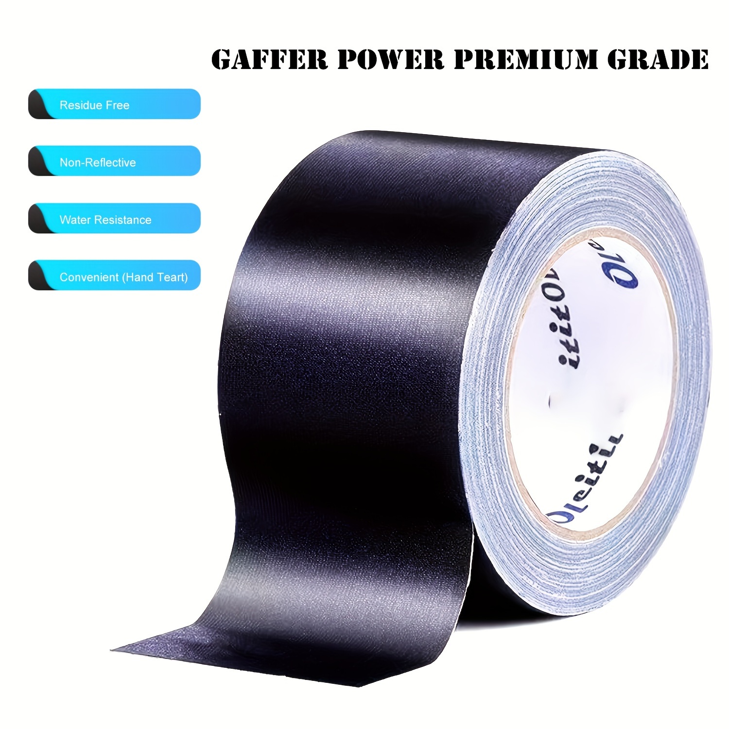 5-Pack Fluorescent Gaffer Tape | Leaves No Residue | Heavy Duty Pro Gaff  Tape | Secures Cables, Holds Down Wires | Easy to Tear | Multipurpose 