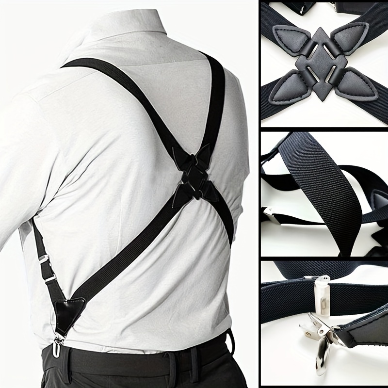 Mens Side Clip Suspenders Suspenders With Back - Jewelry