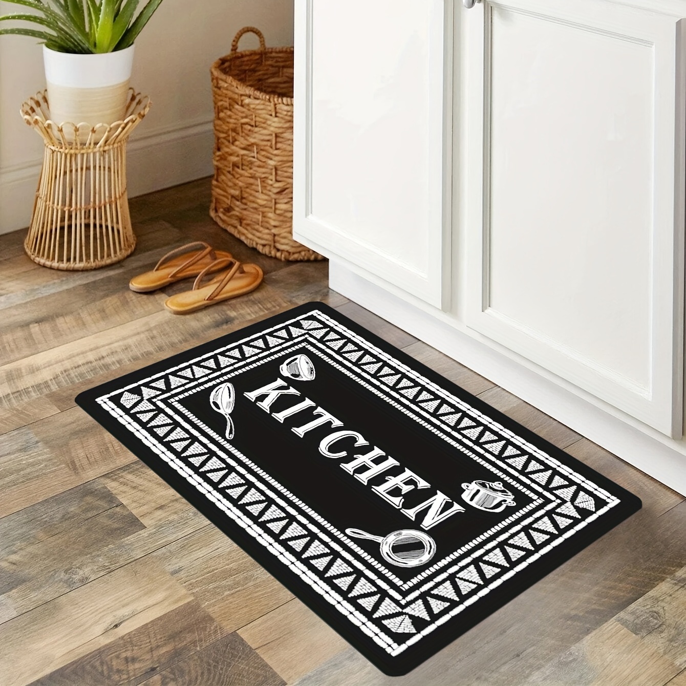 Anti-fatigue Kitchen Mat, Kitchen rugs Absorbent Washable Laundry Room  Carpet, Bathroom Non Slip Entrance Doormats, Home Floor Mat, Balcony  Bedroom Bedside Runner Rugs - Temu