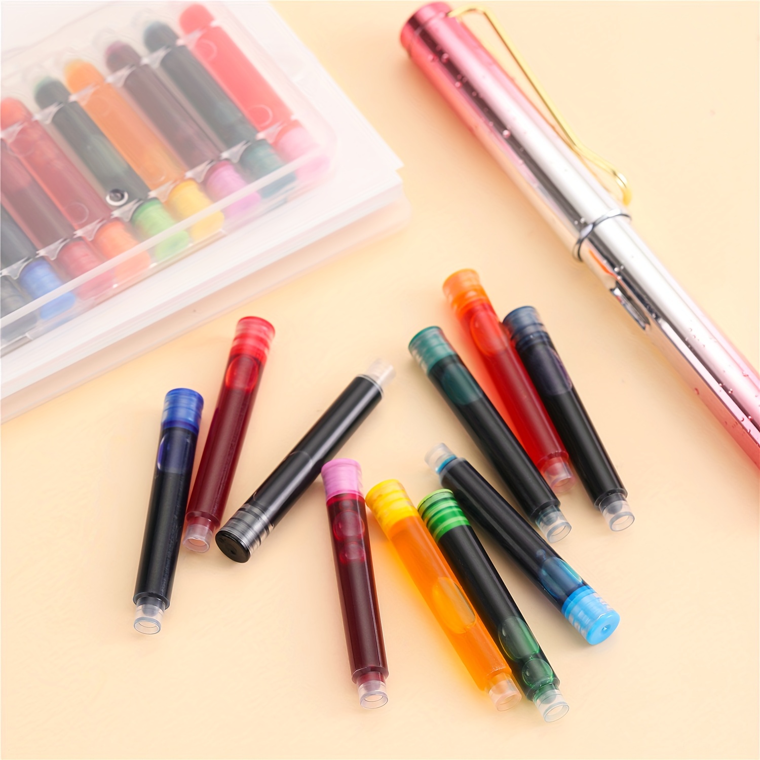 Disposable Fountain Pen Ink Cartridge Refills School Office - Temu
