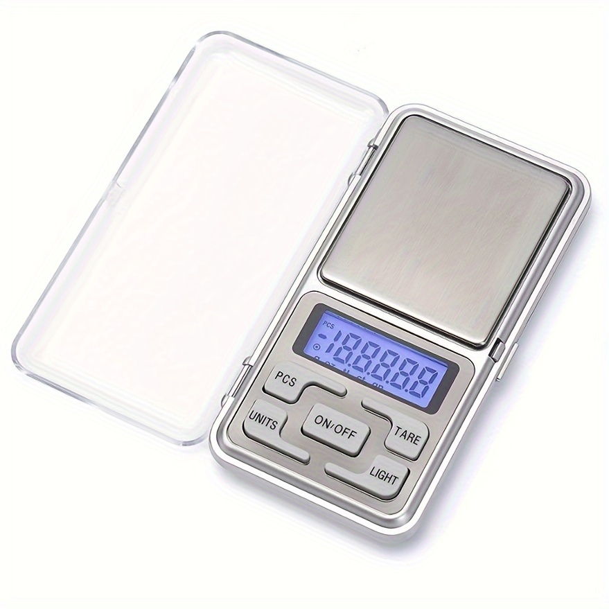 Mini Pocket Scale, 1kg x 0.01g Accuracy, Gram Scale Small Digital Kitchen  Scale for Baking, Jewelry, Herbs, Seasoning,Tare Function, 2 Trays Included  