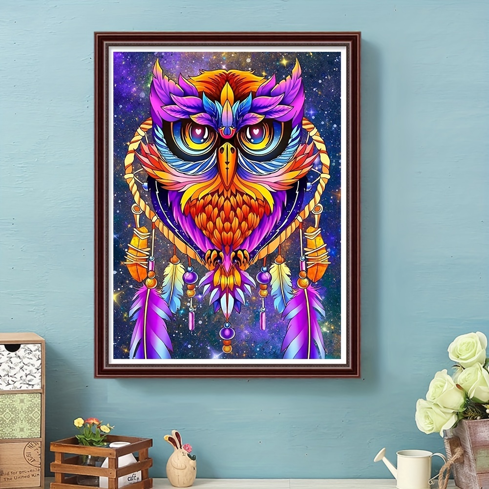 5d Owl Diamond Painting Night Owl Diamond - Temu