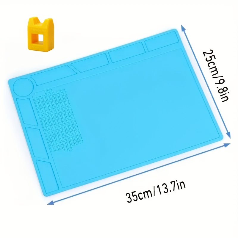 2pcs Anti-Static Mat Soldering Mat Heat Resistant Silicone Electronic  Repair Mat For Cellphone, Computer, PCB Board, Heat Insulation Pad For  Soldering Station Iron Gun With Size 11.8 X 7.9 Blue