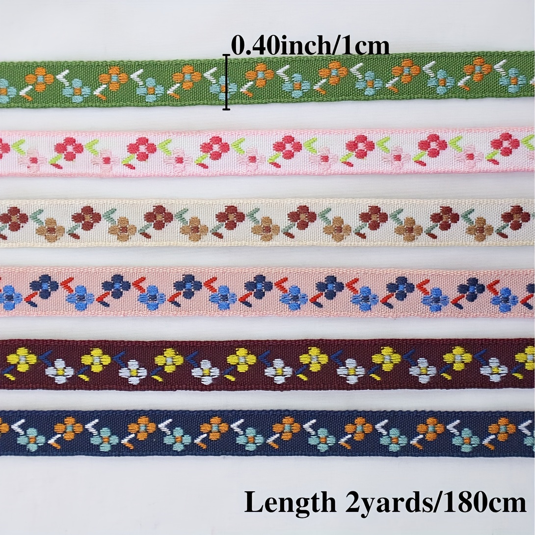  SEWDIYTR Jacquard Lace Ribbon Simple Geometric Style Lace Trim  Embroidered Lace for DIY Handmade Bag Straps Camera Strap Webbing 5 Yards