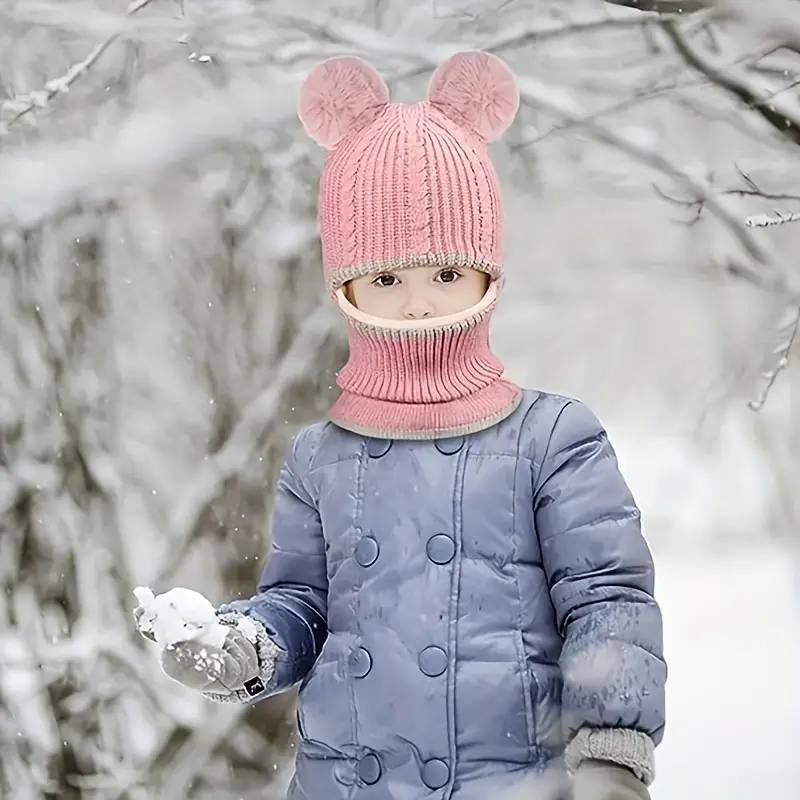 1pc Bambini Carino Pom Inverno Caldo Berretto Berretto - Temu Switzerland