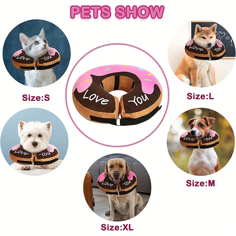 Soft Inflatable Dog Cone for Medium Dogs - Donut Collar to Prevent Licking  After Surgery