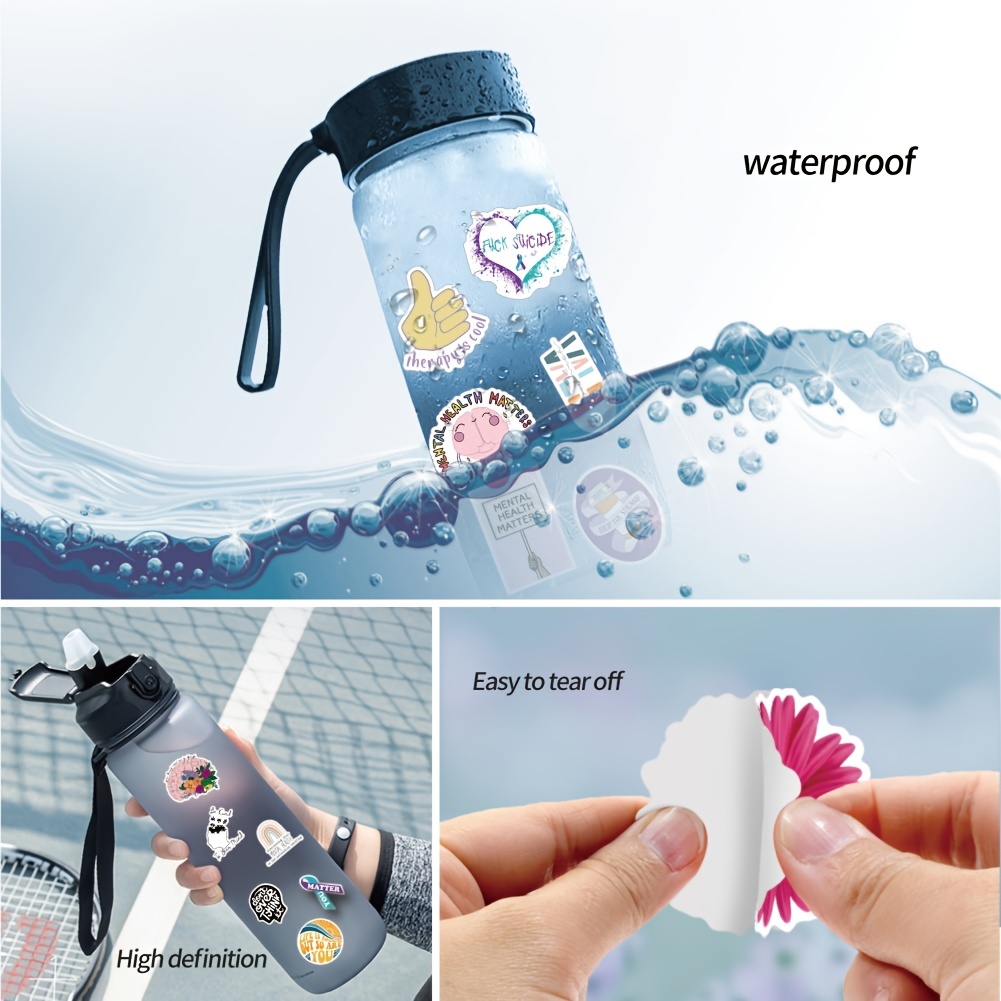 300pcs Mental Health Stickers,Inspirational Psychology Stickers For Adults  Teens,Positive Waterproof Mental Health Awareness Stickers For Water Bottle