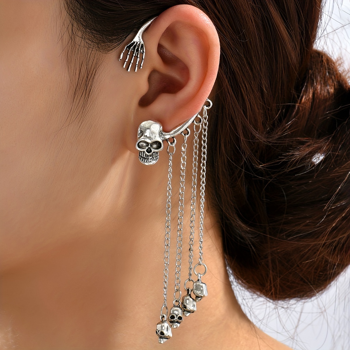 Skeleton on sale ear cuff