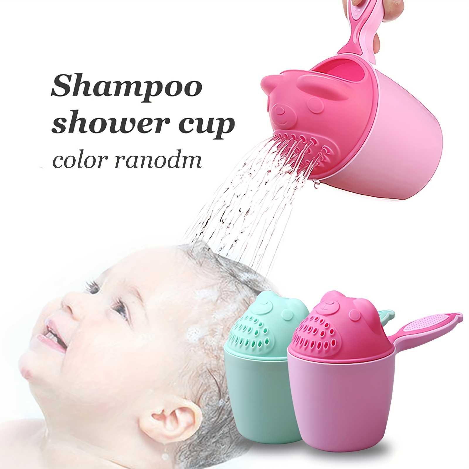 Shampoing - Rince-Cheveux Bébé Doux Rince-Tête Nourrisson Rinceur Le Bain  Tasse