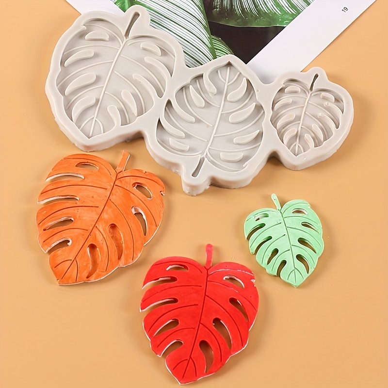 

Tropical Theme Palm Leaves Banana Leaf Silicone Mold Resin Casting Mold For Making Fondant Cake Chocolate Cake Candy Decoration