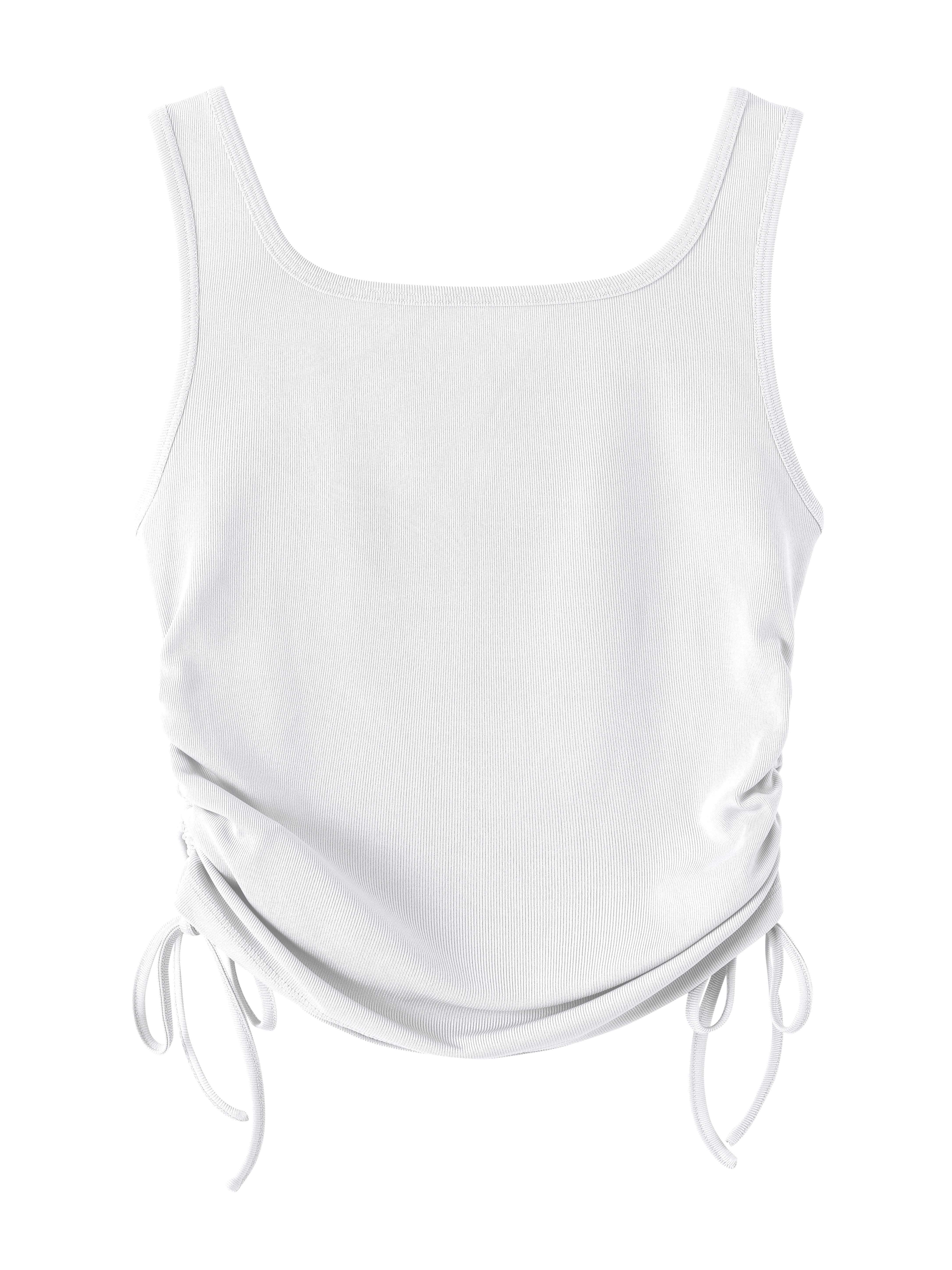 Ruched Ribbed Tank Top