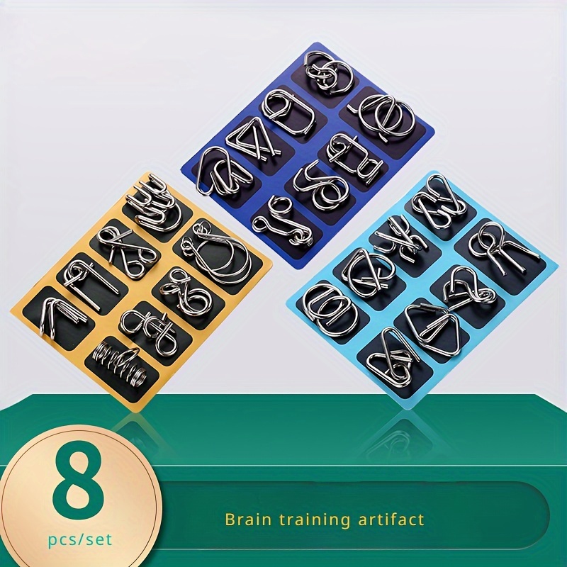 Classic Metal Brain Teaser Puzzle IQ Mind Magic Wire Puzzles Game