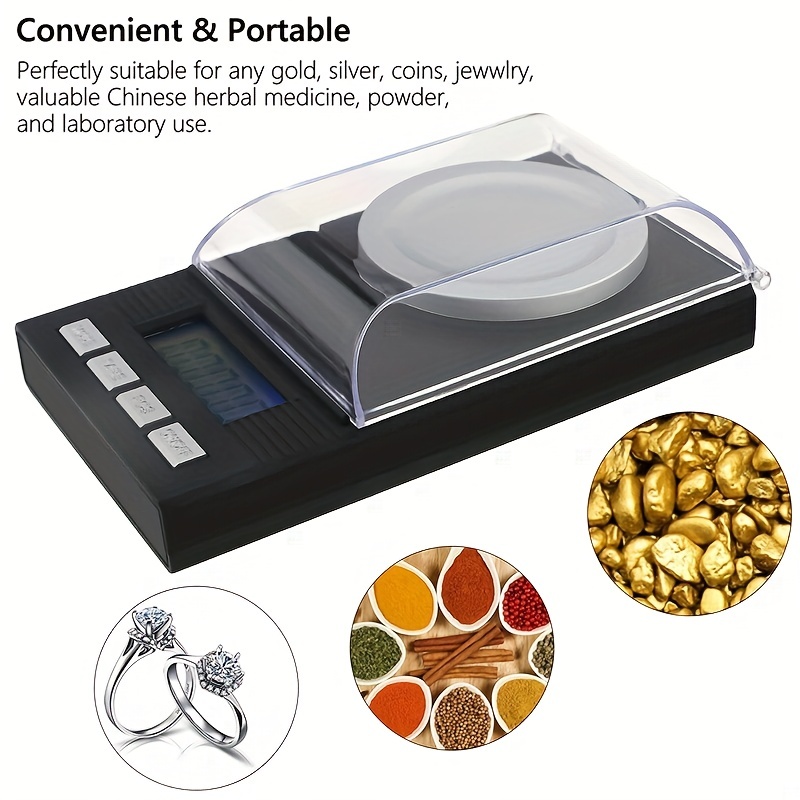 Milligram Scale 50g / 0.001g, Reloading Scale with 20g Calibration Weight ,  High Precision Jewelry Scale with Large LCD Display, MG Scale for Gold