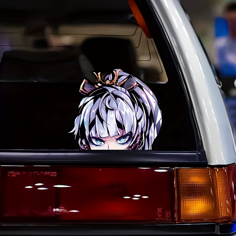 EARLFAMILY 5.1'' Power Anime Peeker Car Stickers Bumper Decal Decor Laptop  Trunk