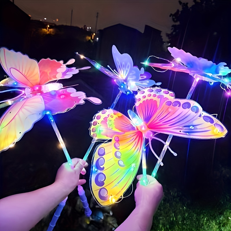 6pcs/set Led Colorful Glowing Butterfly Decals With Color Changing