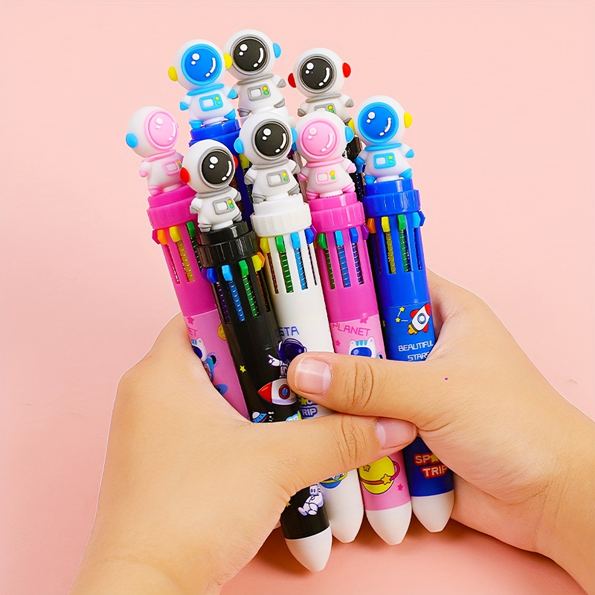 10 Colors Cartoon Astronaut Rabbit Mechanical Ballpoint Pen