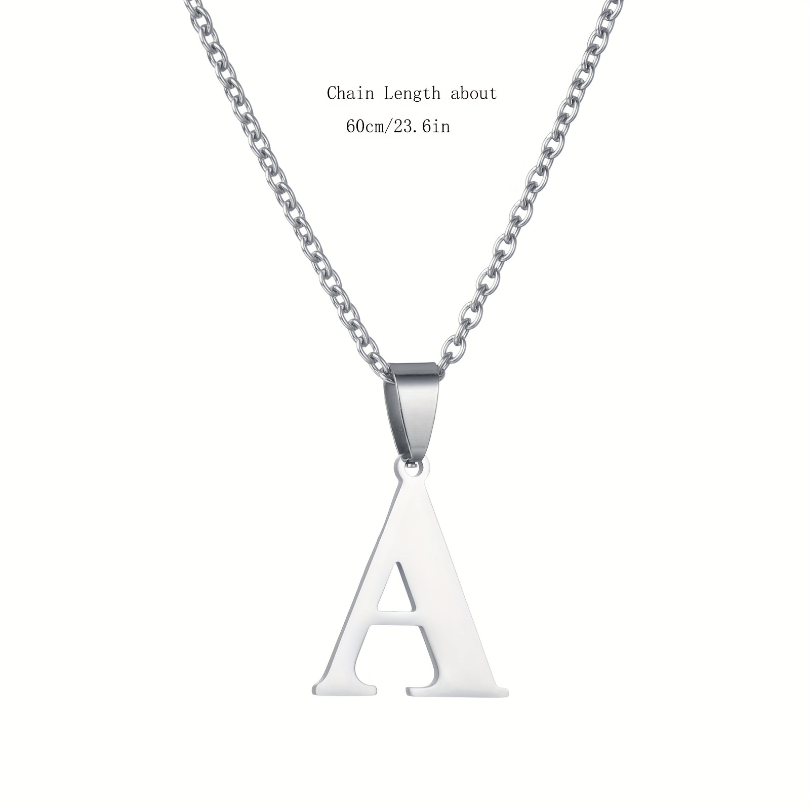 Men's Minimalist Stainless Steel English Letter Necklace