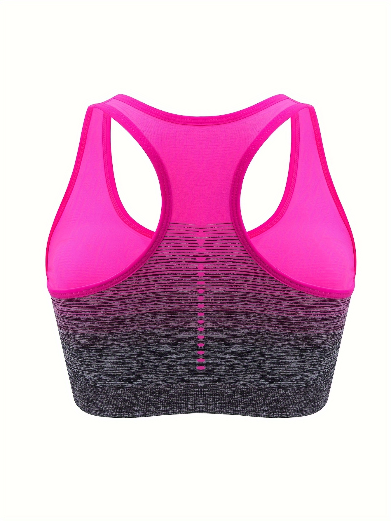 PINK Ultimate Racerback Push-Up Bra ($40) ❤ liked on Polyvore featuring  activewear, sports bras, pink sports bra, racerback sports bra, logo  sportswear, red spo…