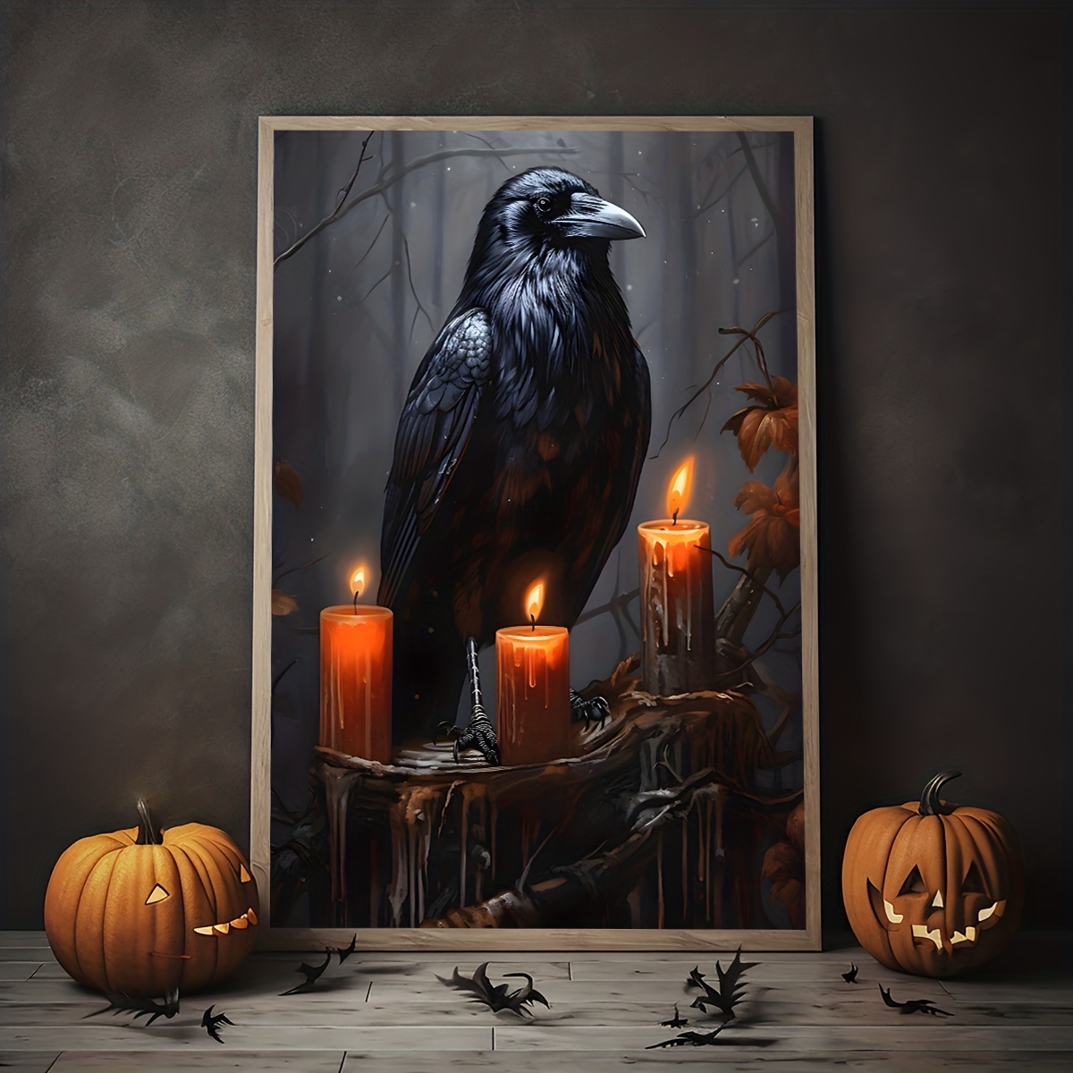 Raven With Candles Picture, Vintage Poster, Art Poster Print ...