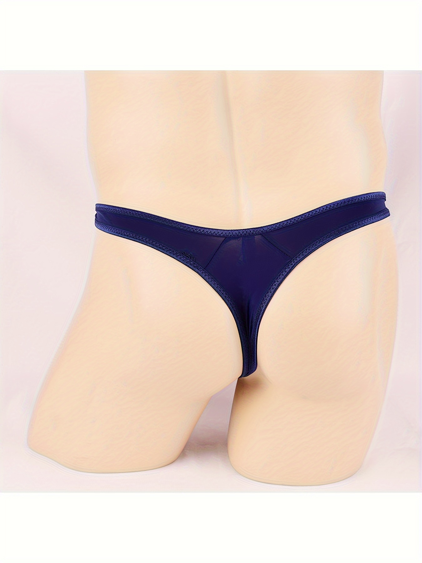 Men's Sexy Detachable Transparent Thong Underwear See Tulle - Temu
