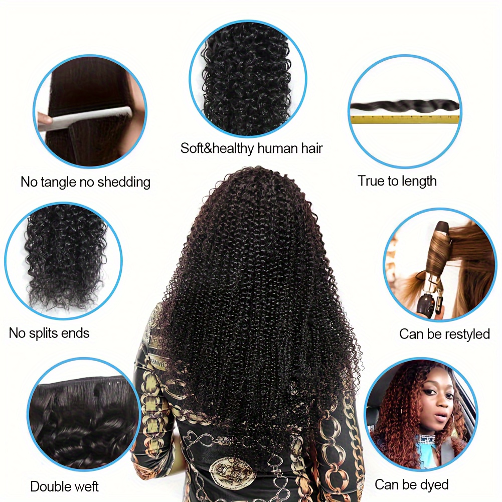 Afro Bundles Mongolian Curly Hair Weaves 4b 4c - Temu