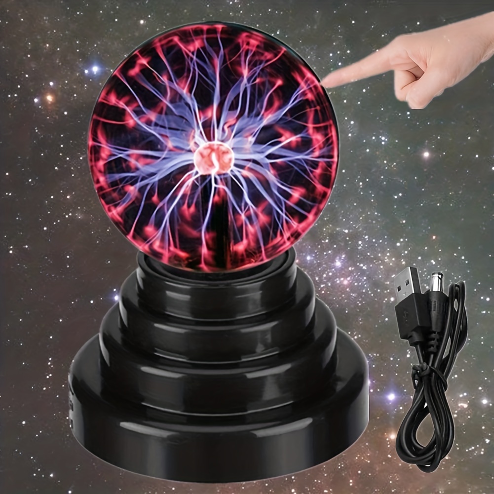 6'' Magic Plasma Ball Touch & Sound Sensitive Sphere Nebula Lamp for Party  Kids
