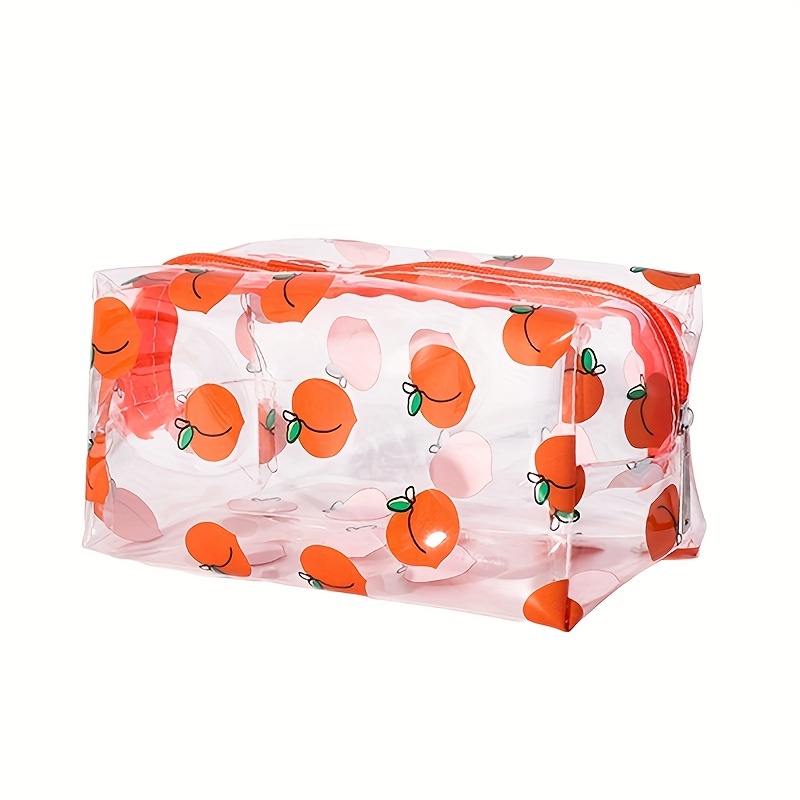 Cartoon Pattern Makeup Pouch Lightweight Transparent Cosmetic Bag