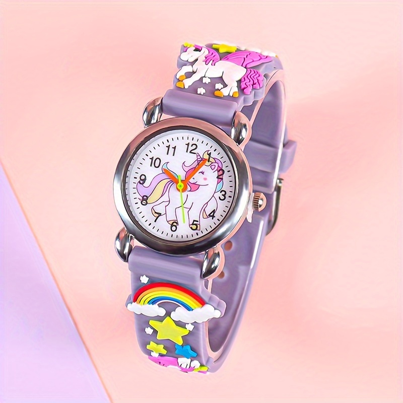 Reloj de princesa para niña, Reloj para estudiante, Pony/unicornio, relojes  de cuarzo para niños, regalo para bebé, Reloj Infantil, Reloj para niños