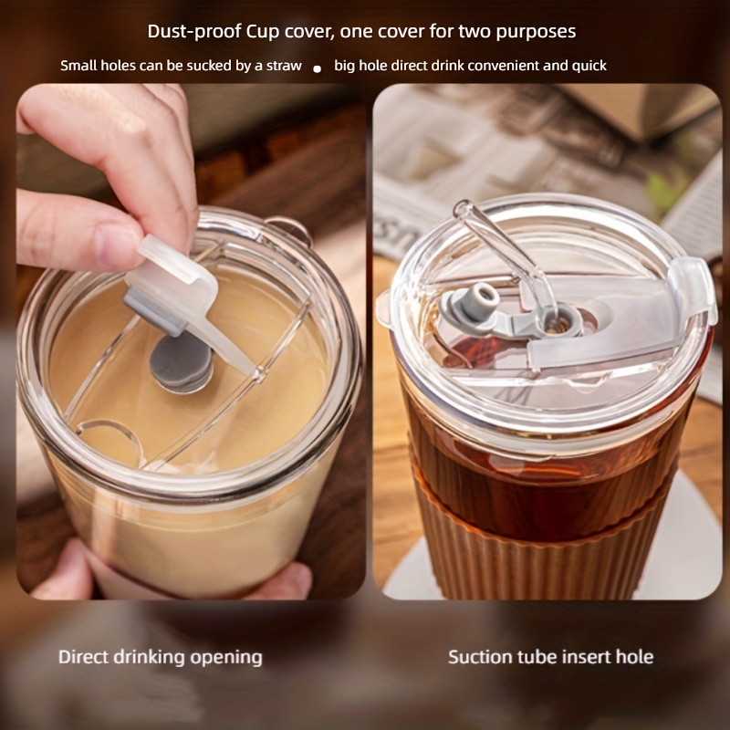450ML Cups With Lids And Straws Coffee Mug Tumblers With Lid And
