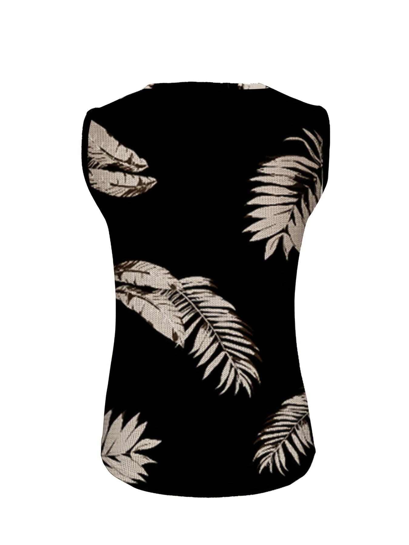 Graphic Print Tank Top V Neck Sleeveless