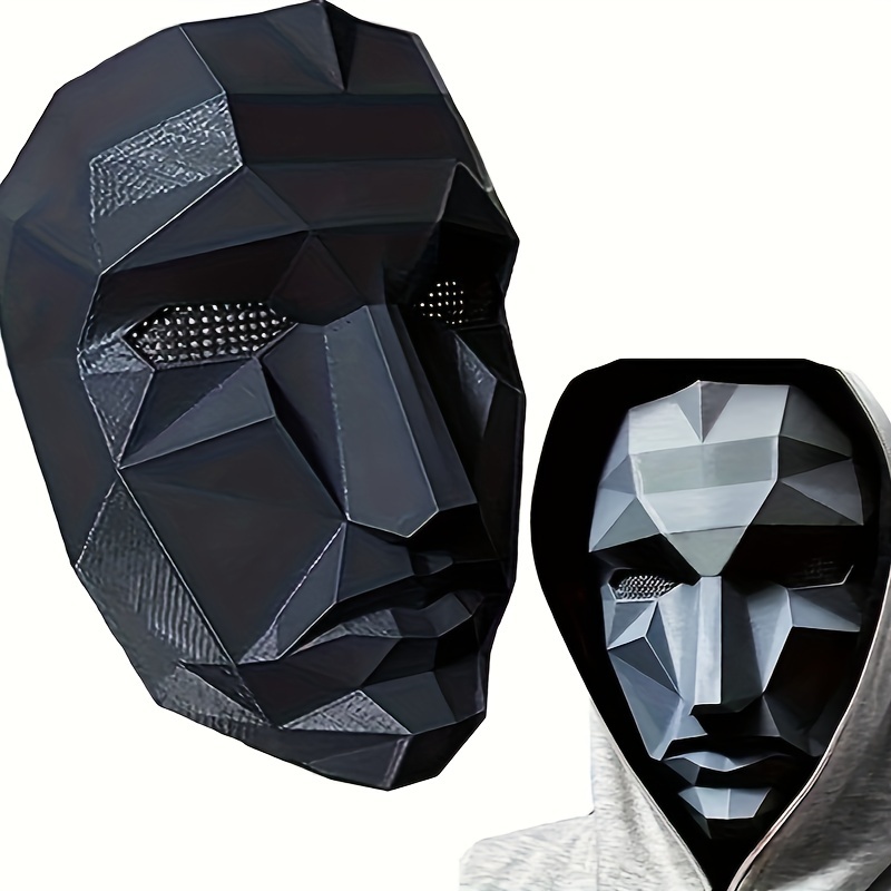 Demi-masque de cosplay avec vent, accessoires de festival de musique,  CyberPunk, DJ Bar, fête de vacances, cagoule gratuite